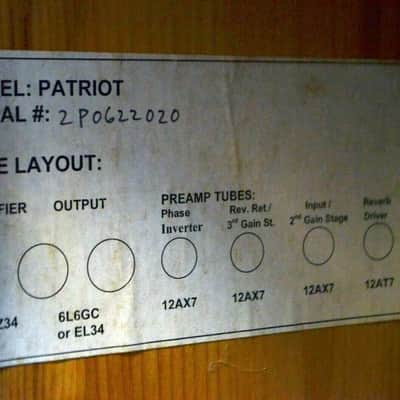 Heritage Amplification Patriot 2x12 Tube Guitar Combo Amp #2P062202 C image 12
