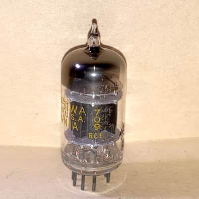 1957 Sylvania 5751WA 5751 Black Plate Triple Mica Tube, Tested image 4