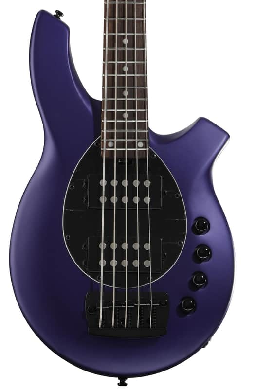 Sterling By Music Man Bongo 5 Electric 5-string Bass Guitar - Firemist Purple Satin image 1