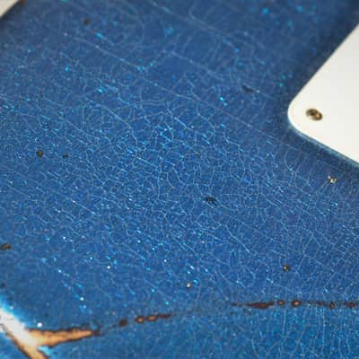 American Fender Stratocaster Relic Custom Nitro Blue Sparkle HSS image 16