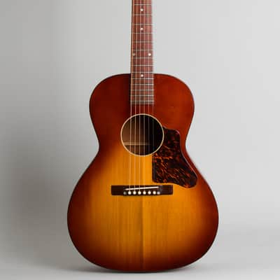 Grinnell Special Flat Top Acoustic Guitar, made by Gibson (1940), ser. #694F-13, original brown chipboard case. image 1