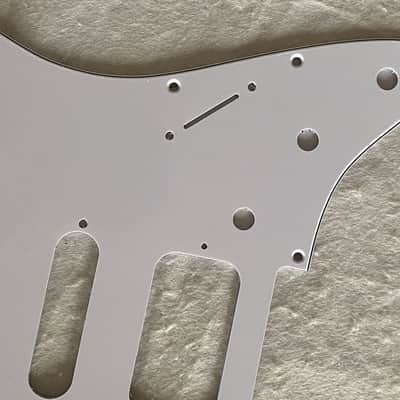 Custom Guitar Pickguard For Fender 11 Sctew Stratocaster HSS, 3 Ply White image 3