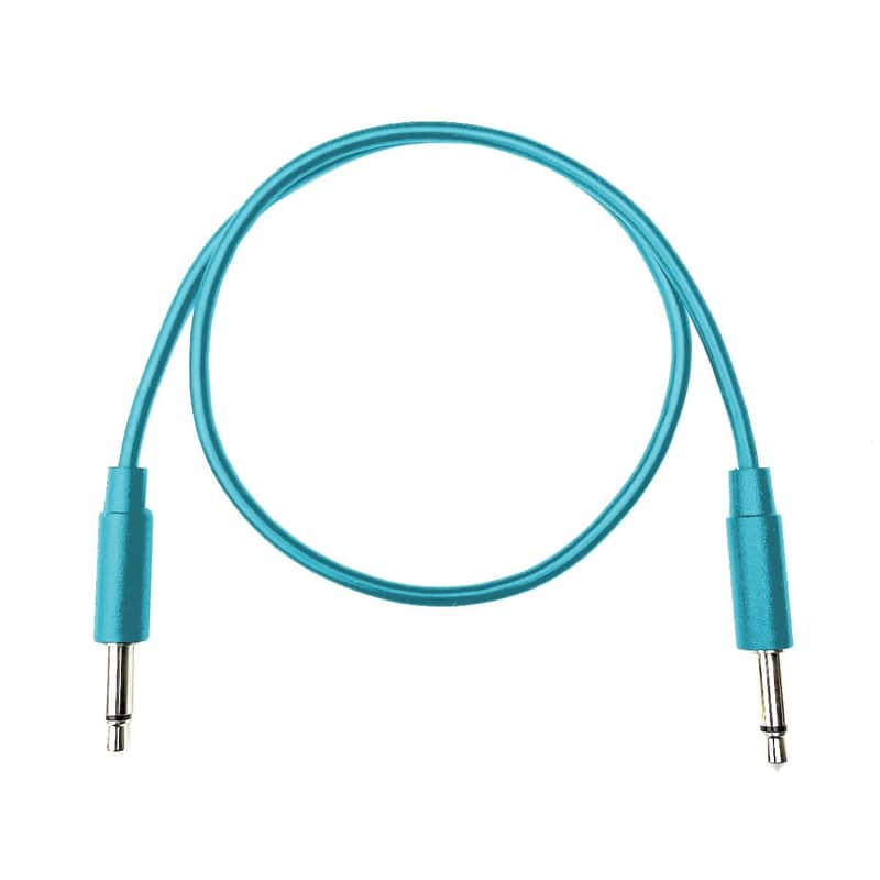 Tendrils Cables Straight Eurorack Patch Cables (10cm Cyan) 6 Pack image 1