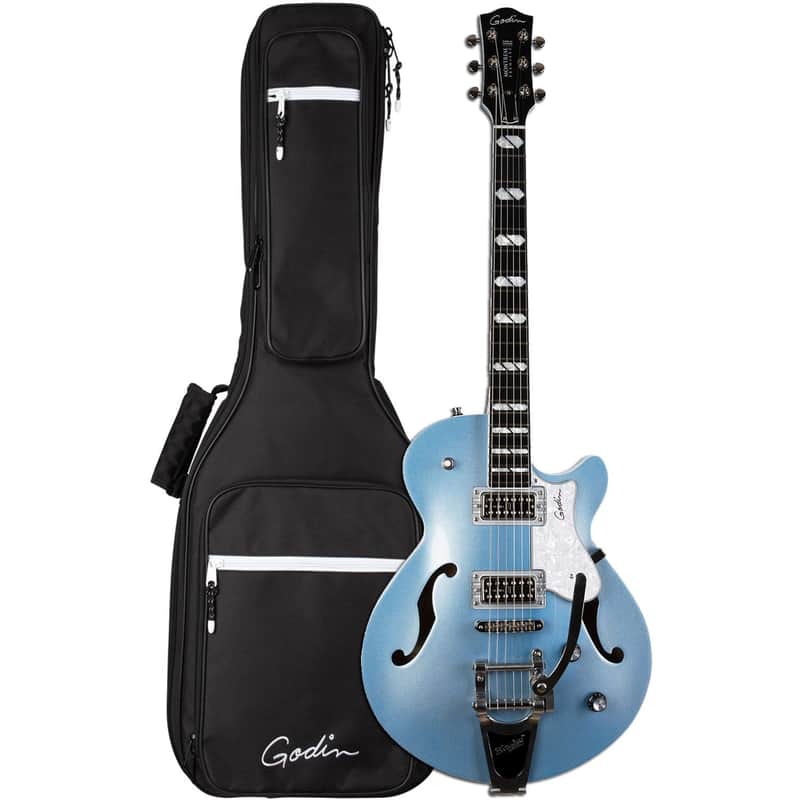 Godin 051595 Montreal Premiere LTD w/ Bigsby Semi-hollow Electric Guitar - Imperial Blue (Demo Unit) image 1