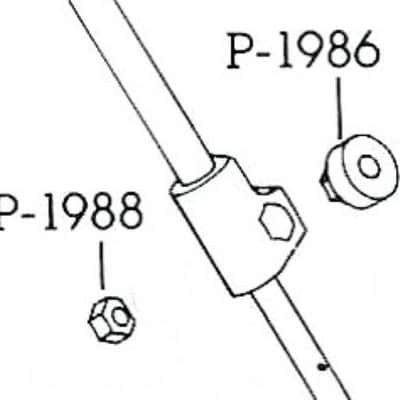 Ludwig P-1988 Hex Nut Insert, P-1986 Hex Bushing and Drum Key Bolt w/Washer NOS - OPEN BOX image 4