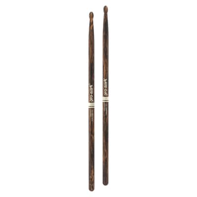 Promark Classic Forward 747 FireGrain Hickory Drumstick, Oval Wood Tip image 3