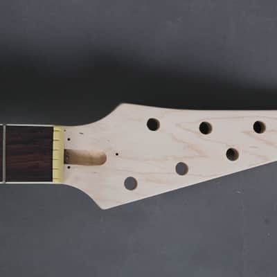 Flamed Top Semi-Hollow Super Strat Style Electric Guitar DIY Kit – F-Hole – Unfinished Build Kit image 10