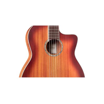 Cordoba C4-CE African Mahogany 6-String Electric Guitar (Edge Burst) image 4