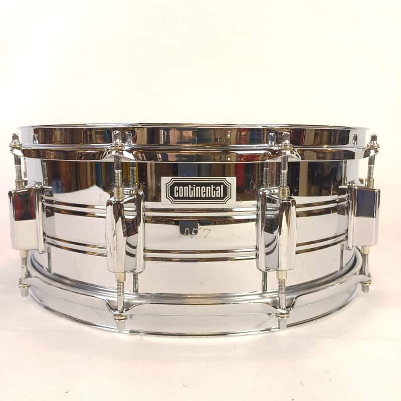 Pearl "Continental" 5.5x14" 10-Lug Steel Shell Snare Drum Vintage 70s +Muffler image 1