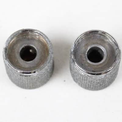 1966 Vintage Fender Precision Bass/Telecaster Aluminum Lightweight KNOBS Set PBass USA 1960s image 3