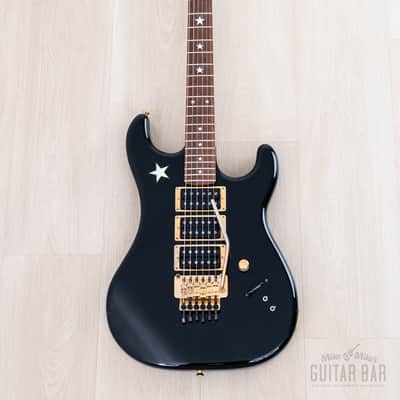 1980s Kramer Richie Sambora RS Jersey Star Black HHH Superstrat, 100% Original image 2