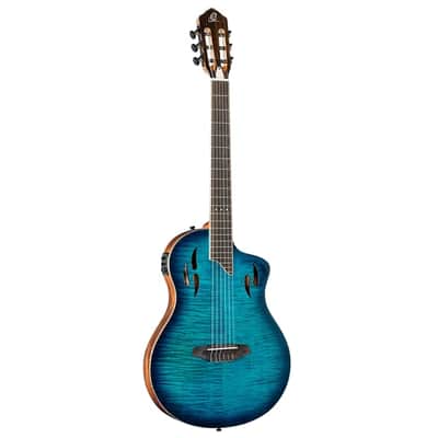Ortega TourPlayer Series Thinline Crossover Electric Nylon Guitar w/Bag image 2