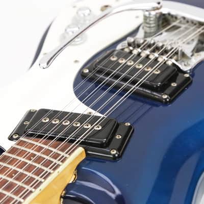 1966 Mosrite The Ventures Model XII 12-String Vintage Electric Solidbody Guitar – ’66 Post Vibramute in Original Dark Ink Blue Metallic w/ Orig. Hard Case (T193) image 15
