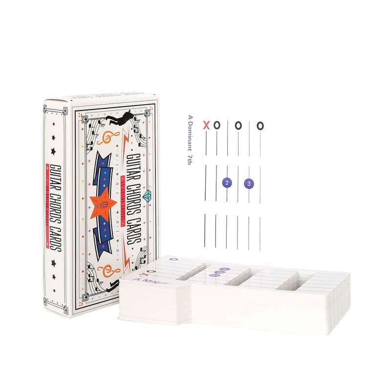 56-Piece Guitar Chord Learning Cards for Beginners | Portable Fretboard Training Flashcards with Chord Diagrams for Acoustic & Electric Practice image 1