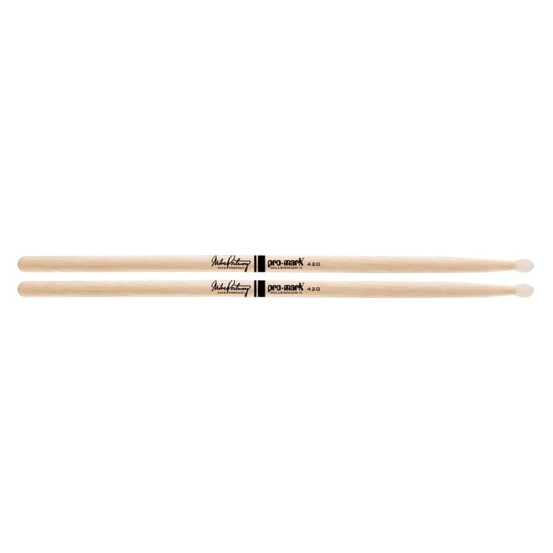 ProMark Hickory 420 Mike Portnoy Nylon Tip Drum Stick image 1