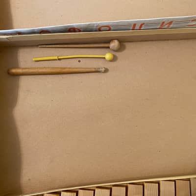 Vintage Musical Toy Metallophone Glockenspiel Xylophone USSR 1980s image 4