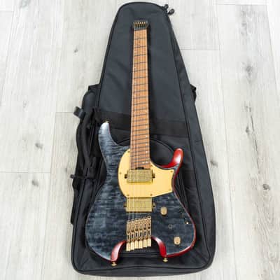 Ibanez MGFM10 Manuel Gardner Fernandes Headless Multi-Scale Guitar, Obsidian Black Low Gloss image 10