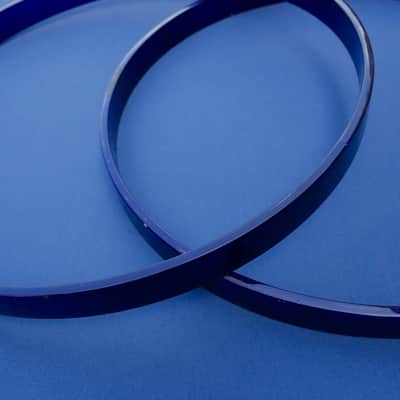 Premier Signia Bassdrum Hoops 22" Sapphire Blue 90s image 2