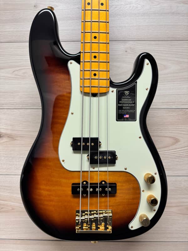 Fender 75th Anniversary American Professional PJ Bass, 2-Color Sunburst image 1