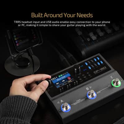 Valeton GP-180 Multi-Effects Guitar Processor with HD Modeling, 200+ Effects, Built-in Battery, IR & NAM Support, Looper, Drum Machine, USB Audio Interface image 6