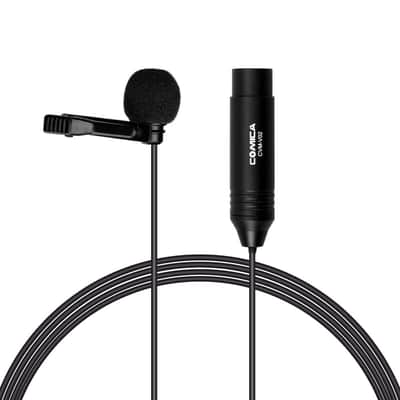 Comica CVM-V02C Cardioid XLR Lavalier 48V Interview Microphone, 1.8M image 1