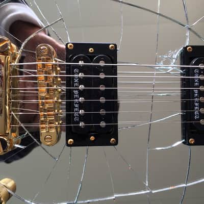Minarik Lotus Studio Xtreme Cracked Mirror Ball Tone Tail Electric Guitar Ser # 000010  w/Orig Case image 5