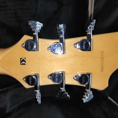 Hagstrom HJ500 Natural Gloss Hollow Body Electric Guitar – Jazz Archtop – Dual Humbuckers – Hardshell Case 2000s - 2010s - Natural Gloss Top with Dark Figured Back & Sides image 16