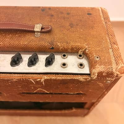 Immagine 1955 Fender Pro Amp 5E5 Narrow Panel Tweed Early 3 Control 5E3 Deluxe Style Jensen P15N - 11