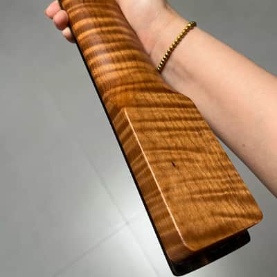 AAAAA Tele Ebony Fretboard Roasted flame Maple Electric Guitar Neck Radius 12inch Round stainless steel 22 frets hole 10mm Radius: 12 inches image 7