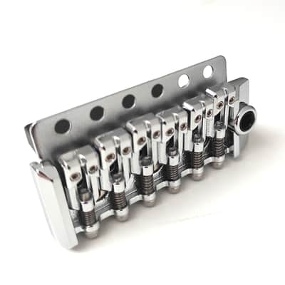 Strat style chrome tremolo 54mm, 6 screws, innovative saddles image 1