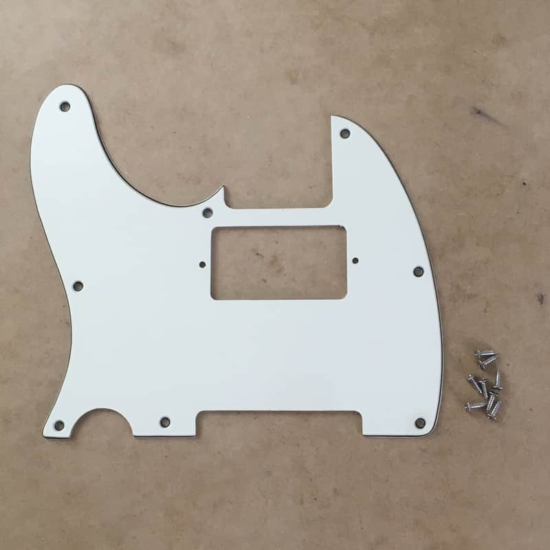 ? ESP Lefty Tele pickguard Parchment / White