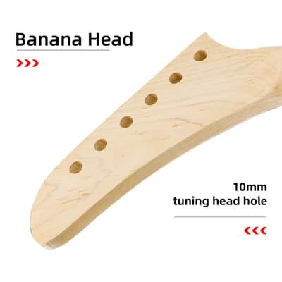 24 Fret Banana Head Guitar Neck 25.5 Inch Maple Rosewood Fretboard Bolt On for Electric Guitar Parts Replacement image 4