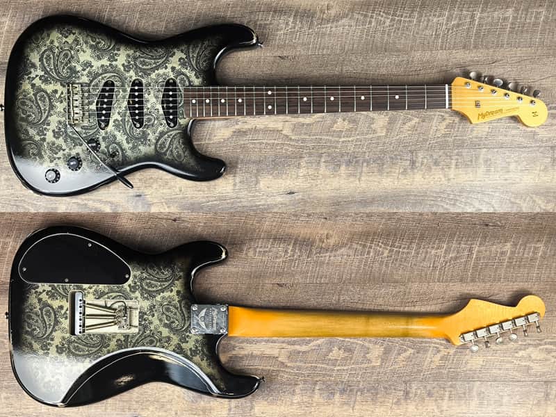 MyDream Partcaster Custom Built - Black Paisley SRV image 1