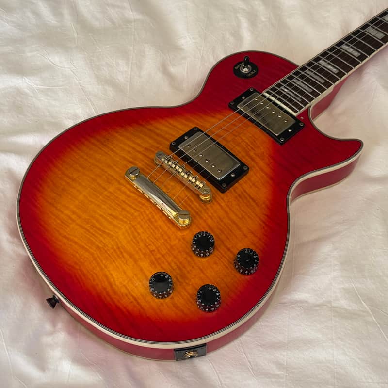 Vintage 2002 Epiphone (Gibson) Les Paul Custom Plus - Heritage Cherry Sunburst - Flame Top - Made in Korea (MIK) - Free Pro Setup image 1
