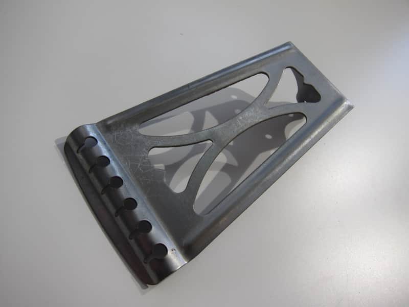 Harmony & Silvertone Flat Top Guitar Tailpiece Authentic Vintage Part Circa-1950s-1960s-Chrome image 1