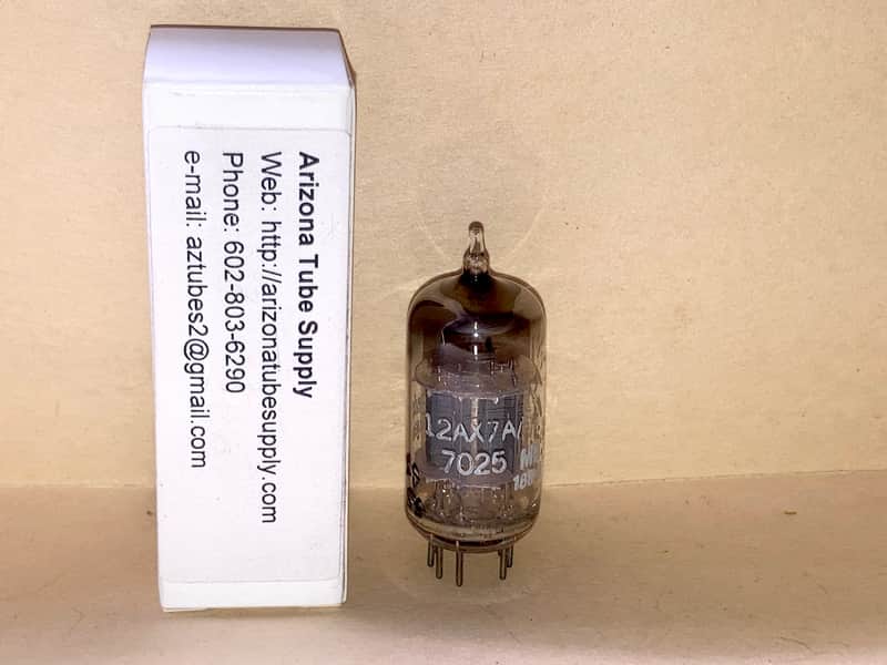 1973 GE 7025 12AX7 Tube, Low Noise 12AX7 Tube for Fender, Tested, NOS image 1