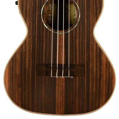 Kala KA-EBY-TE Striped Ebony Tenor Acoustic-Electric Ukulele image 1
