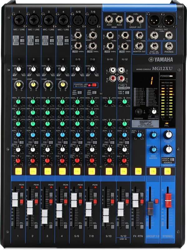 Yamaha MG12XU 12-Channel Analog Mixer - Black image 1