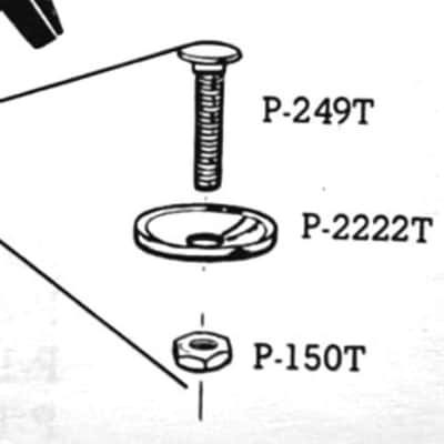 Ludwig "Chicago" 60s/70s/80s NOS Mounting Hardware set for a P-1610D Bass Drum Mount Set of 4 image 4