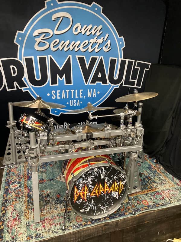 Rick Allen's Def Leppard 2016 Tour "Union Jack" Drum Kit. Yamaha, Hart, Custom. AUTOGRAPHED! Authenticated! image 1