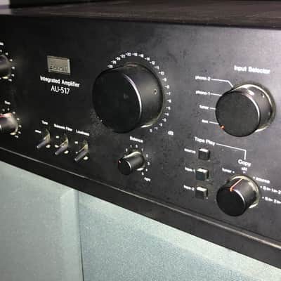 Sansui AU-517 & TU-517 Stereo Integrated Amplifier and Tuner w/ Pre Outs Black image 5