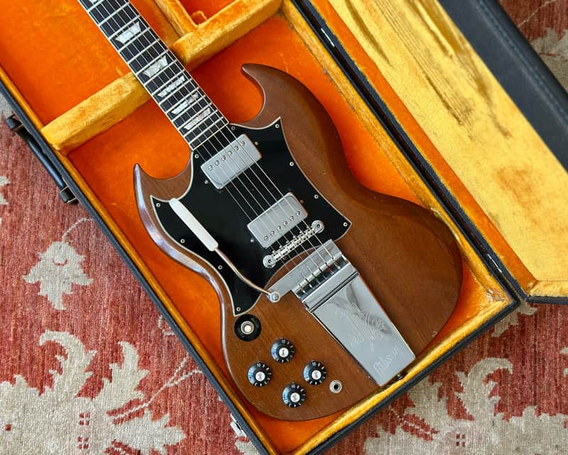 Modified 1970s Gibson SG Standard - Custom Order - Left-Handed in Walnut w/ OHSC & Paperwork image 1