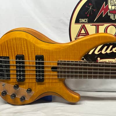 Yamaha TRBX605FM 5-String Electric Bass- Matte Amber image 2