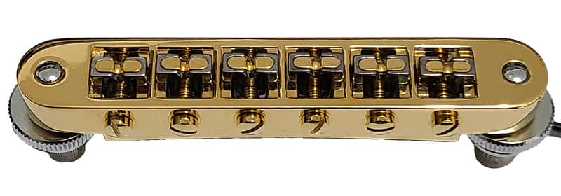 Fishman PowerBridge Tune-o-Matic Piezo Bridge, Gold image 1