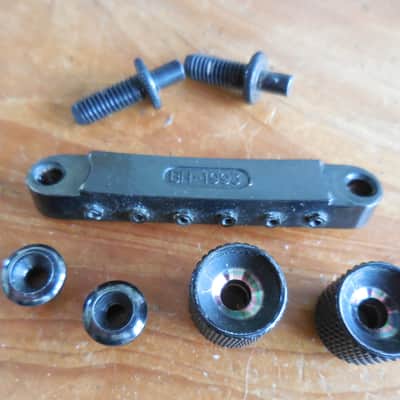 Unbranded Black Hardware Lot. Gibson-type Tun-a-Matic Bridge & Knobs, etc. image 3