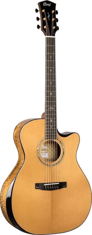 Cort Gold Series Gold Edge Acoustic-Electric Guitar, Natural Glossy image 1