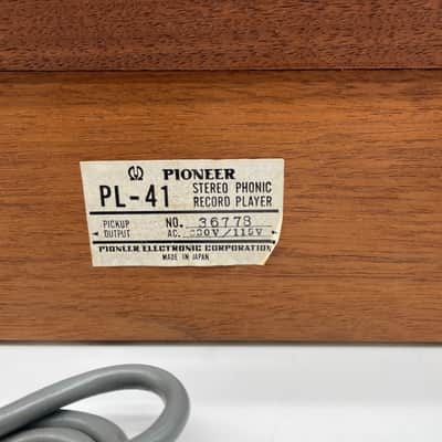 Vintage Pioneer PL-41 Turntable Japan Woodgrain New Belt Excellent Condition image 6