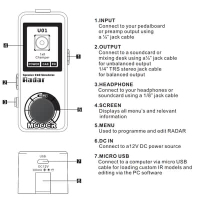 Mooer Radar Speaker Simulator 30 Speaker Cab Cabinet Models 11 Mic Models 36 User Presets,price include the import duty for US buyer image 6