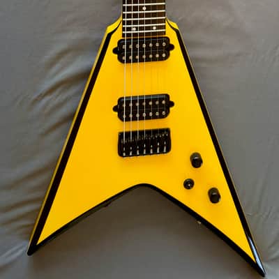 Kiesel Ultra V7 7-String Special Edition #001 McLaren Yellow – Factory Documented - Modern Flying V style image 3