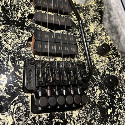 Hamer USA CHAPARRAL ELITE BOOMERANG EBONY RARE MARBLE FINISH GERMAN SCHALLER FLOYD 1990 - Marble rare image 4